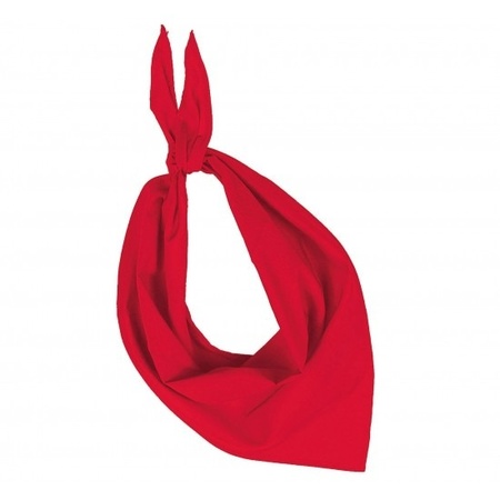 10x Colored handkerchief red