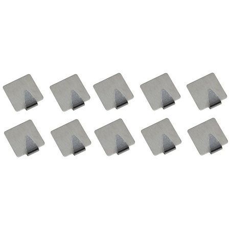Adhesive hooks squared 10 pieces