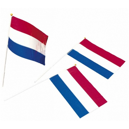 10x zwaaivlaggetjes Holland 39 cm in bundel