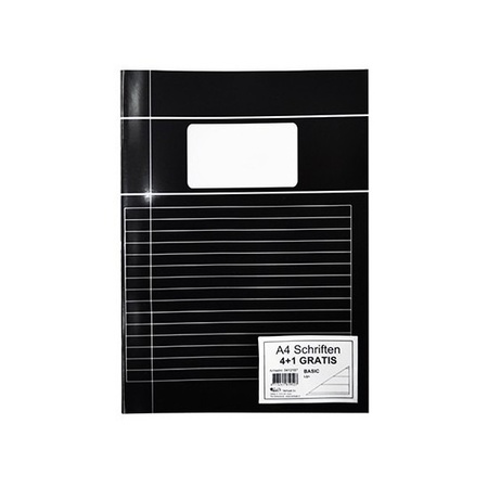 10x notebooks A5 lines black