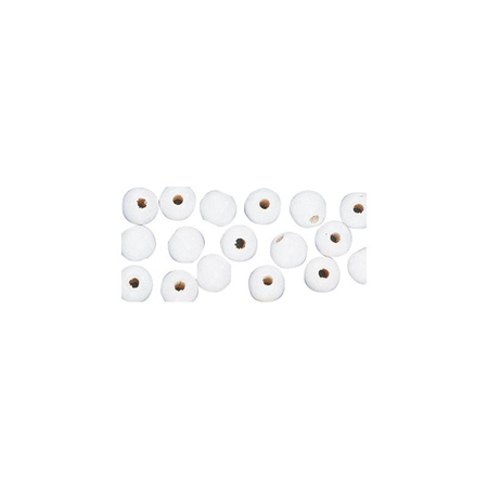 115x white wooden beads 6 mm