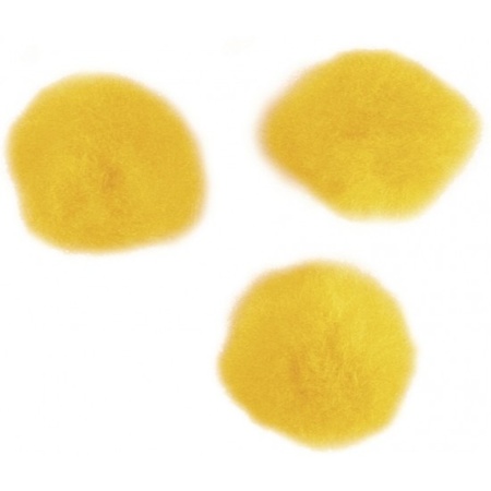 120x craft pompoms 15 mm yellow