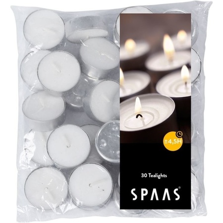 120x White tealights candles 4.5 hours in bag