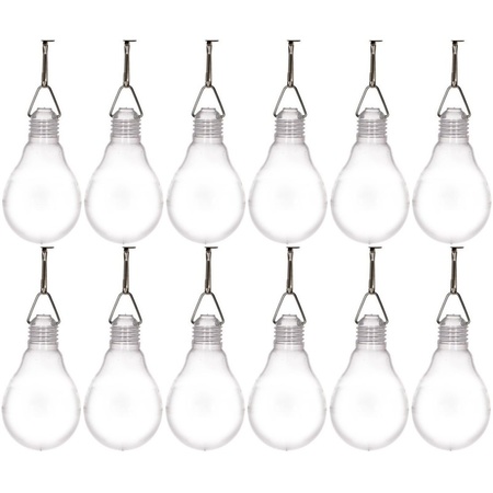 12x Outdoor lighting solar lightbulbs white 11,8 cm