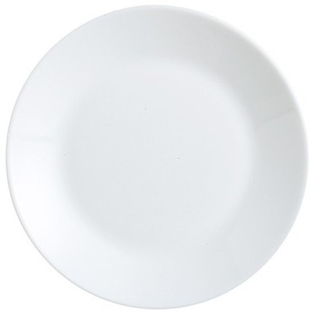 12x Dessert/pastry plates white glass 18 cm