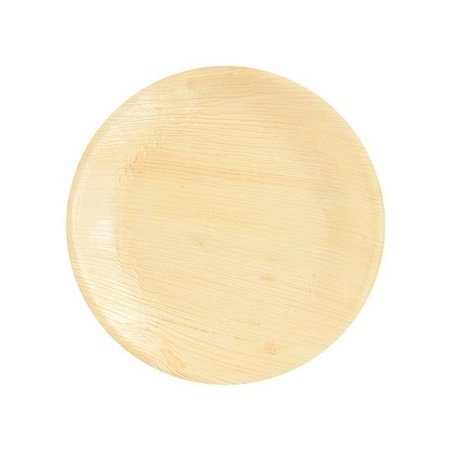 12x Duurzame biologisch afbreekbare borden palmblad 23 cm