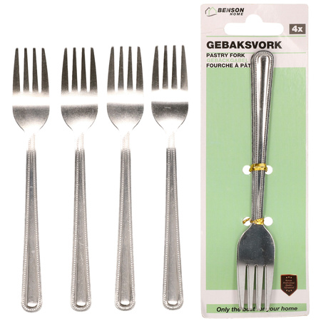 12x  Pastry forks stainless steel