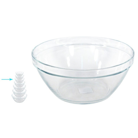 12x Glass snack bowls Pompei 14 cm/500 ml
