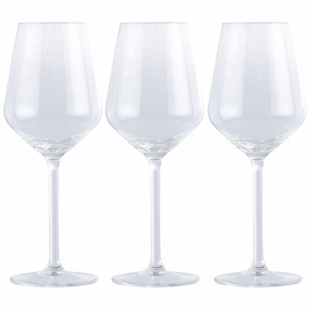 12x Cheap wine glasses set for white wine 370 ml