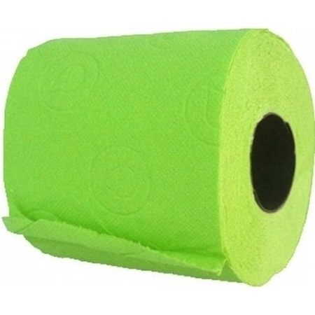 12x Groen toiletpapier rol 140 vellen