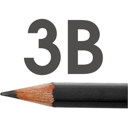 12x HB potloden voor volwassenen hardheid 3B