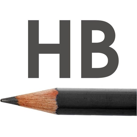 12x HB pencils for adults hardness HB