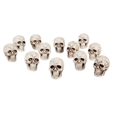 12x decoration skulls 4 x 3 cm