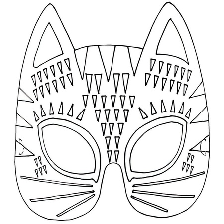 12x Craft paper masks to color for children