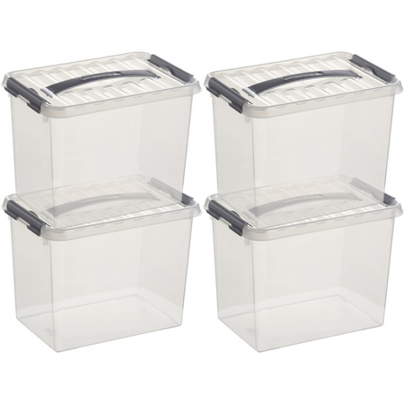 12x Storage boxes 9 liters 30 x 20 x 22 cm plastic