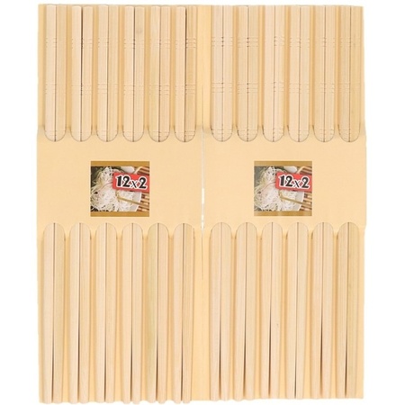 12x pair Chopsticks bamboe
