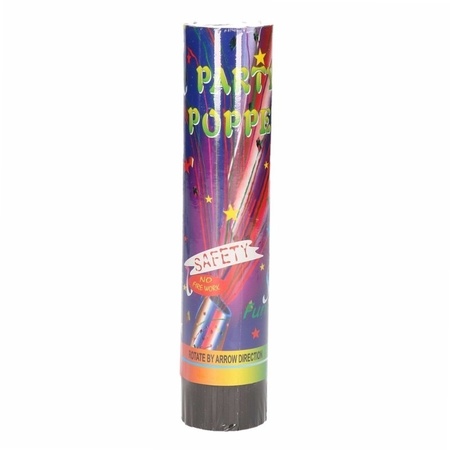 12x Party poppers confetti 20 cm 