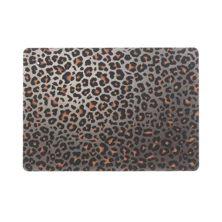 12x Placemats brown leopard print 30 x 45 cm