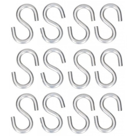 12x iron S-hooks/suspension hooks