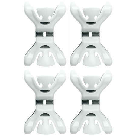 12x Garland/decorations hanging clamps white