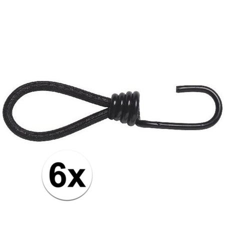 12x Elastic cords with hook 12 pieces