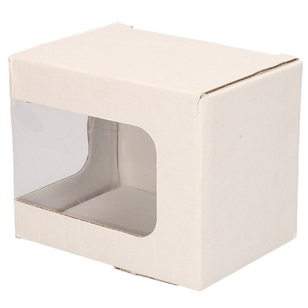12x Cardboard giftboxes with window 12 x 10,5 x 10,5 cm