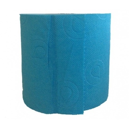 12x Turquoise toiletpapier rol 140 vellen