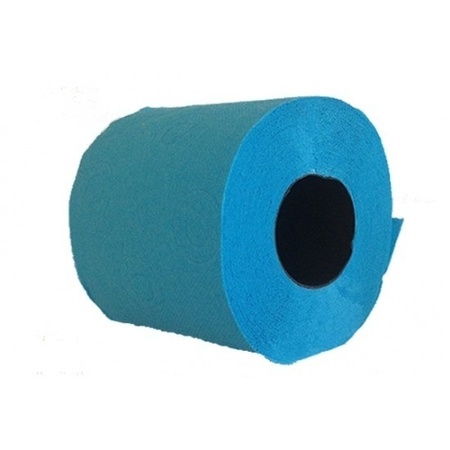 12x Turquoise toilet paper rolls 140 sheets