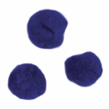 140x  donkerblauwe knutsel pompons 7 mm 