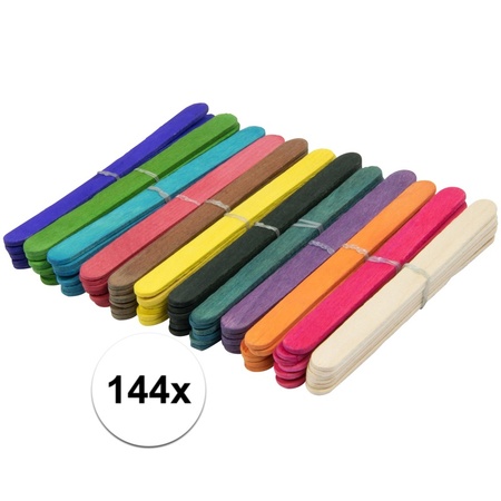 144x colored craft sticks