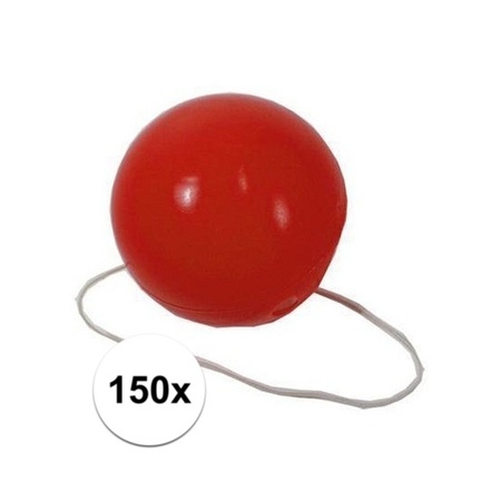 150x Voordelige rode clowns neuzen