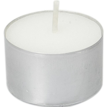 150x White tealights candles 8 hours