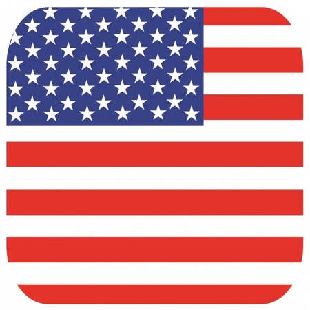 15x Bierviltjes Amerikaanse/USA thema vlag vierkant