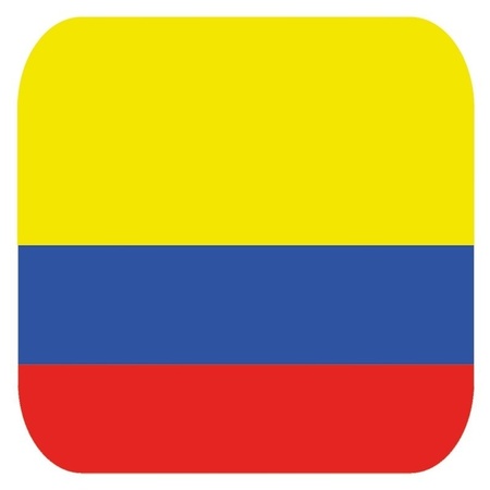 15x Bierviltjes Colombiaanse vlag vierkant