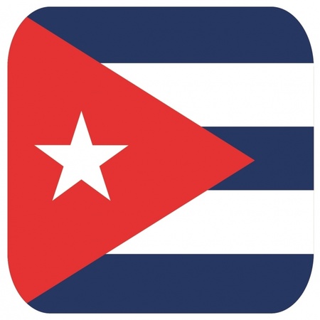 15x Bierviltjes Cubaanse vlag vierkant