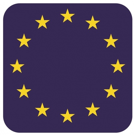15x Bierviltjes Europese vlag vierkant