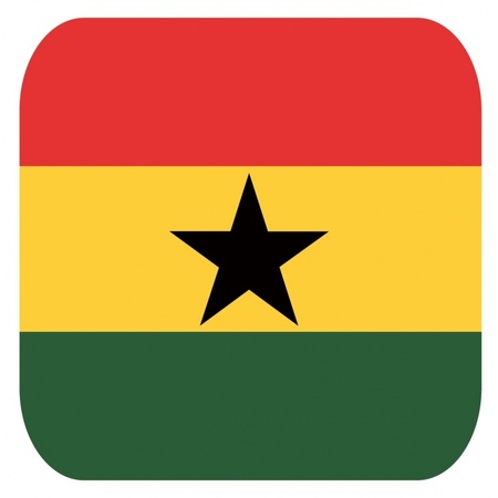 15x Bierviltjes Ghanese vlag vierkant