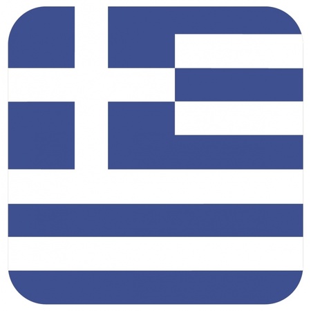 15x Bierviltjes Griekse vlag vierkant
