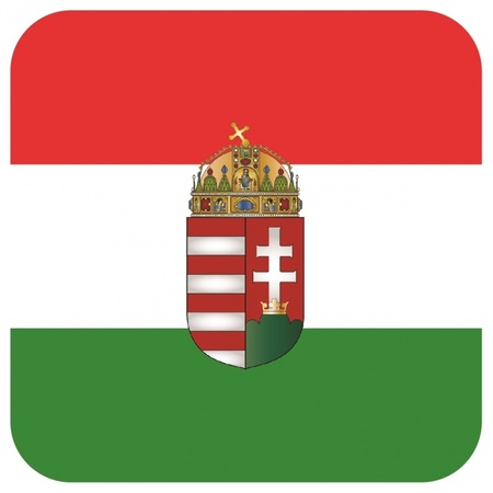 15x Bierviltjes Hongaarse vlag vierkant