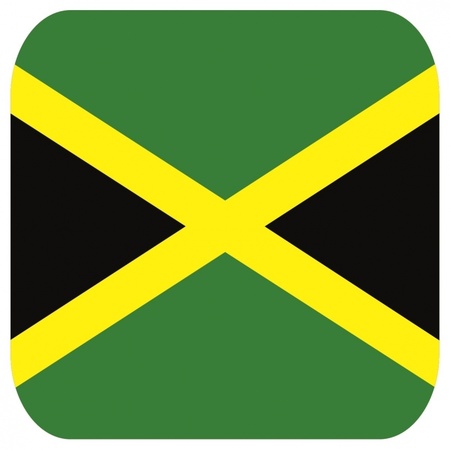15x Bierviltjes Jamaicaanse vlag vierkant