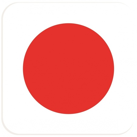 15x Bierviltjes Japanse vlag vierkant