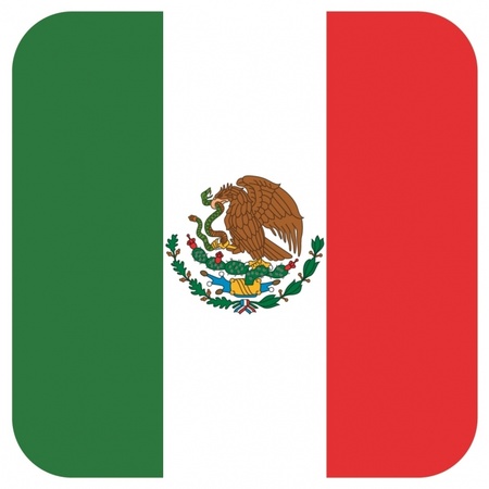 15x Bierviltjes Mexicaanse vlag vierkant