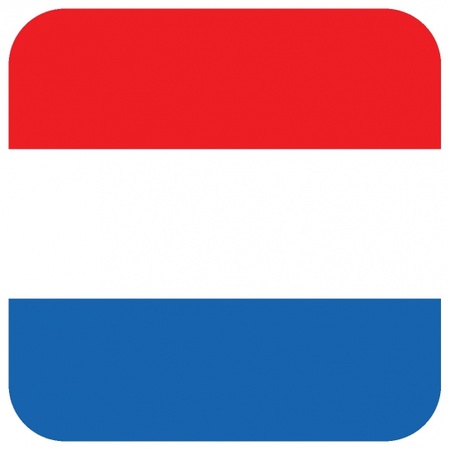 15x Bierviltjes Nederlandse vlag vierkant