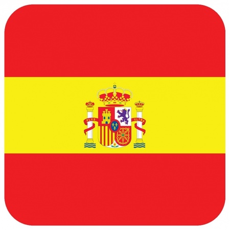 15x Bierviltjes Spaanse vlag vierkant