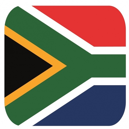 15x Bierviltjes Zuid Afrikaanse vlag vierkant