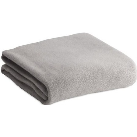 15x Fleece blankets/plaids light grey 120 x 150 