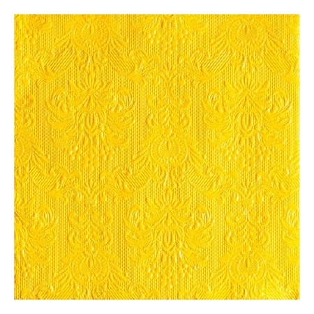 15x Napkin elegance yellow  3-layers 33 x 33 cm