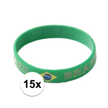 15x Wristband Brazil