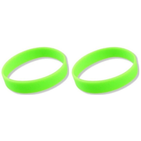 15x Siliconen armbandjes neon groen