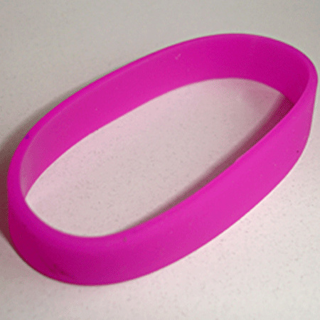 15x Siliconen armbandjes neon paars